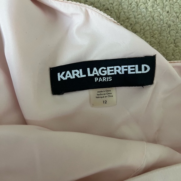 Karl Lagerfeld knee length dress light pink sz 12 - Picture 3 of 3